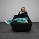 Postmodern Leather Armchair on Wheels by Cor