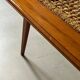 Teak wood coffee table with braided rope, Audoux-Minet 1950
