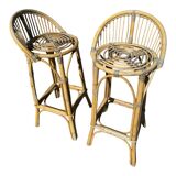 Rattan bar stools from the 60s