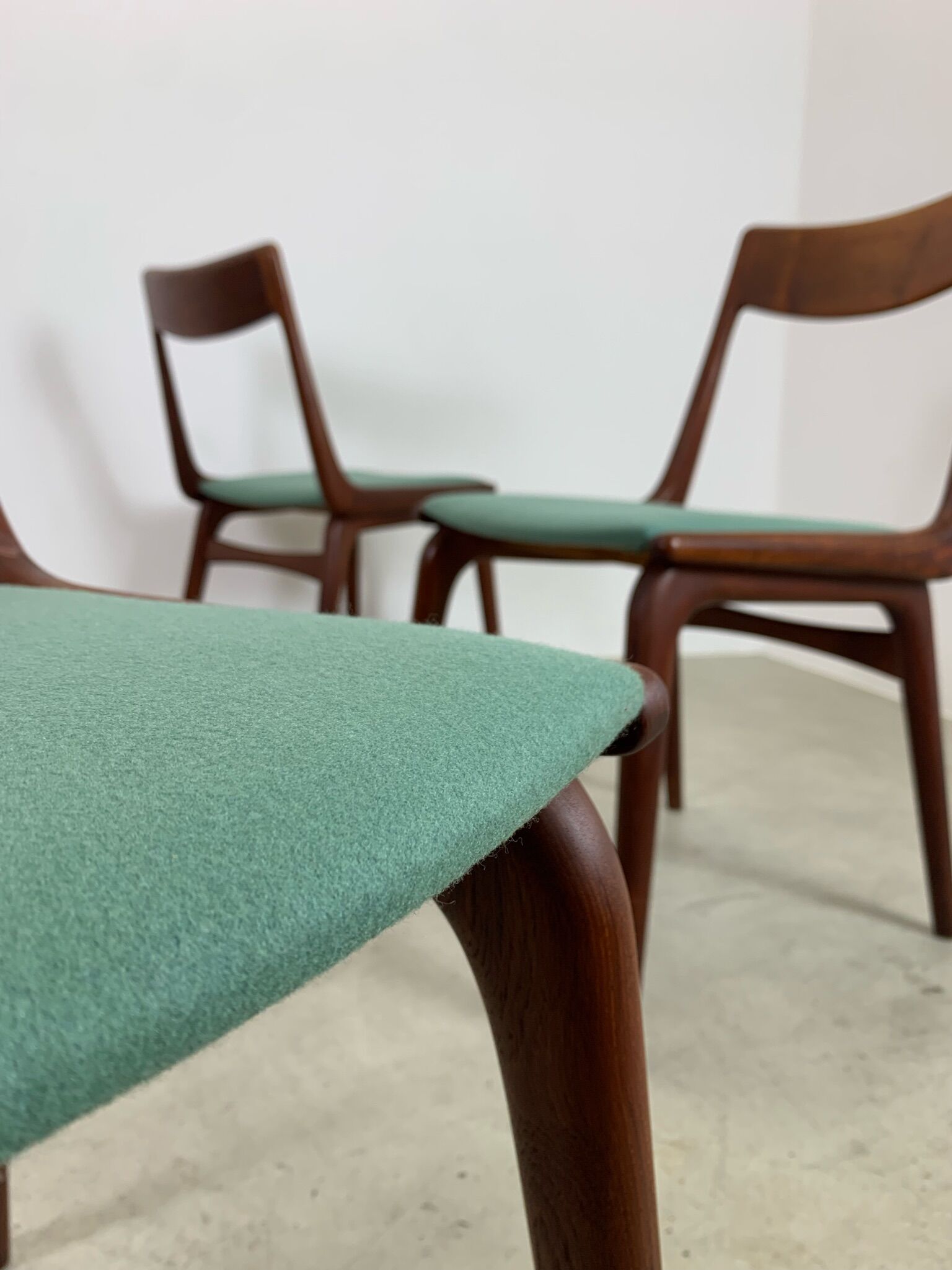 Boomerang Dining Chairs by Alfred Christensen for Slagelse Møbelværk Denmark 60s