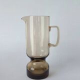 Smoked 70s carafe and glass set