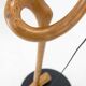 1960s Mid-Century Modern Sculptural Wooden and Veneer Floor Lamp