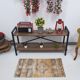 Hand-made wool distressed rug 92x52cm