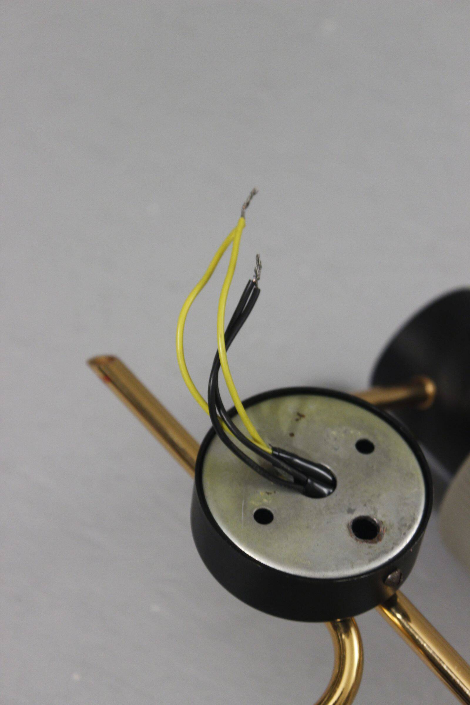 Pair of wall sconces 1950s style Arlus Lunel