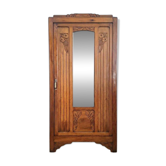 Art deco wardrobe, bonnetière, vintage furniture