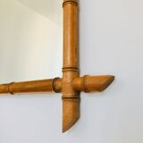Wall mirror in faux bamboo wood 60x48cm
