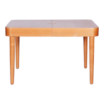 Table à manger en frêne du milieu du siècle, fabriquée par ULUV, polonaise relancée, Tchéquie, années 1950