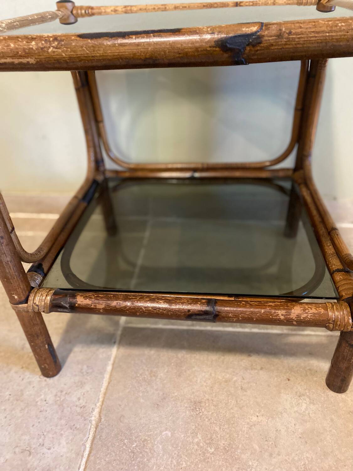 Rattan coffee table