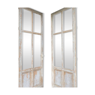 Old patinated French window