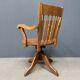 Antique American oak office chair with armrests 1920s