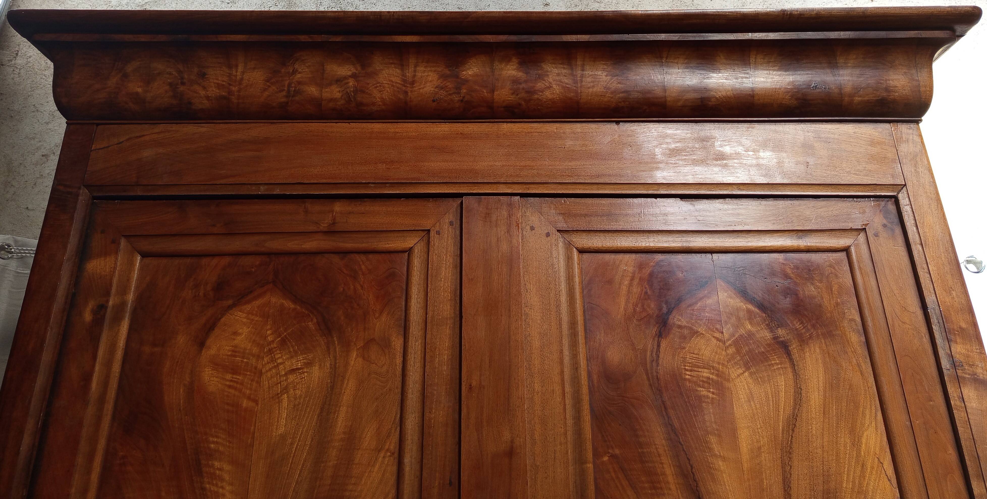 Louis Philippe period walnut wardrobe