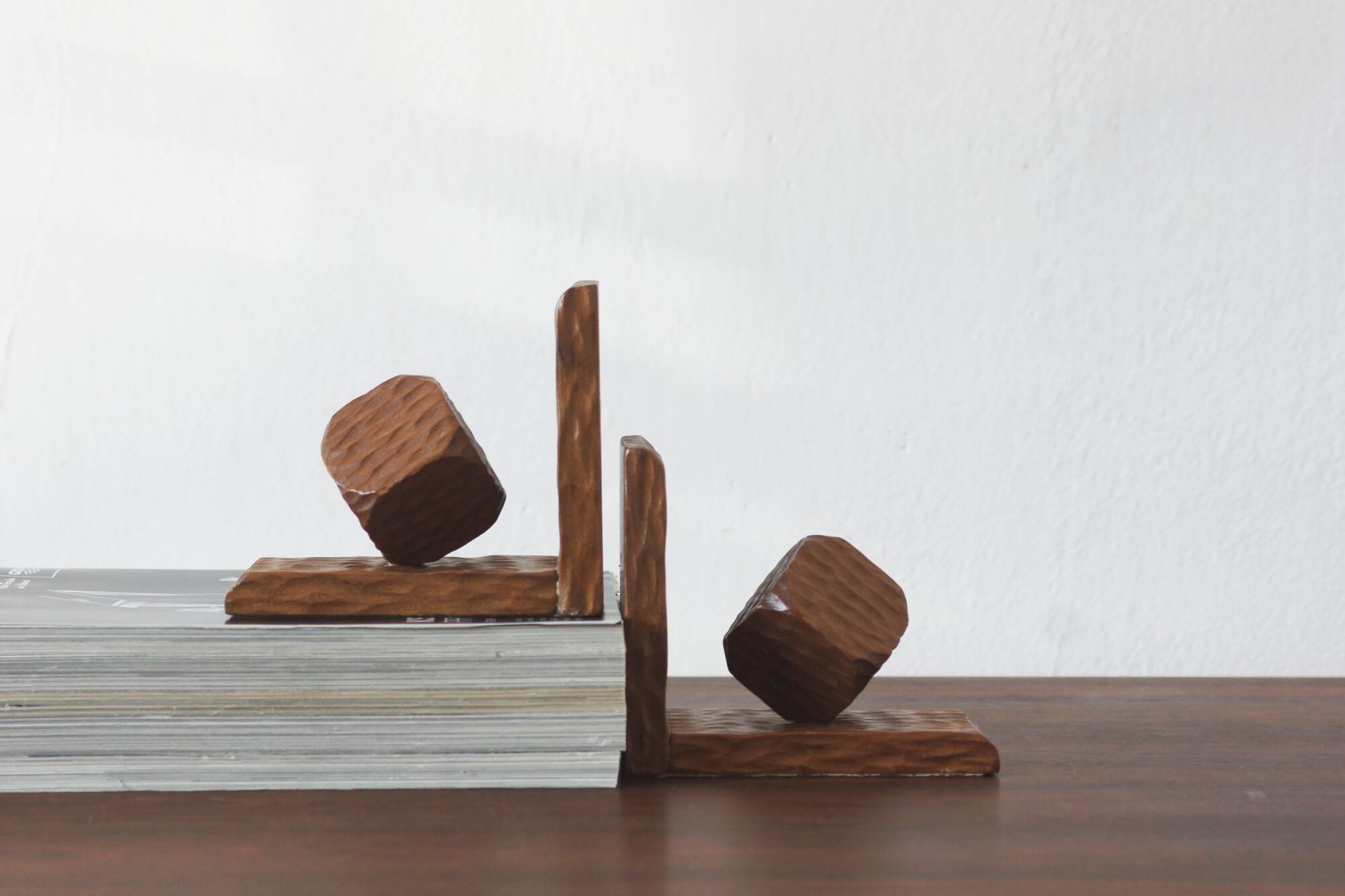 Mid-Century Modern Wooden Bookends, 1950s, Set of 2