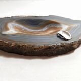 Cenicero de ágata y plata. España, 1970s.