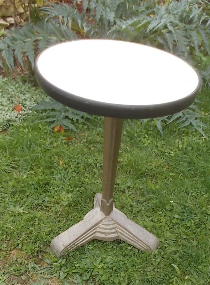 Round bistro table foot cast iron art deco