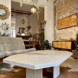 Travertine coffee table 70s