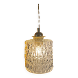 Walking lamp with vintage transparent glass globe