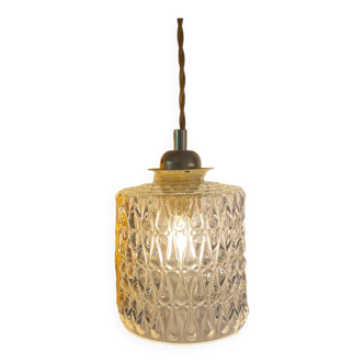 Walking lamp with vintage transparent glass globe