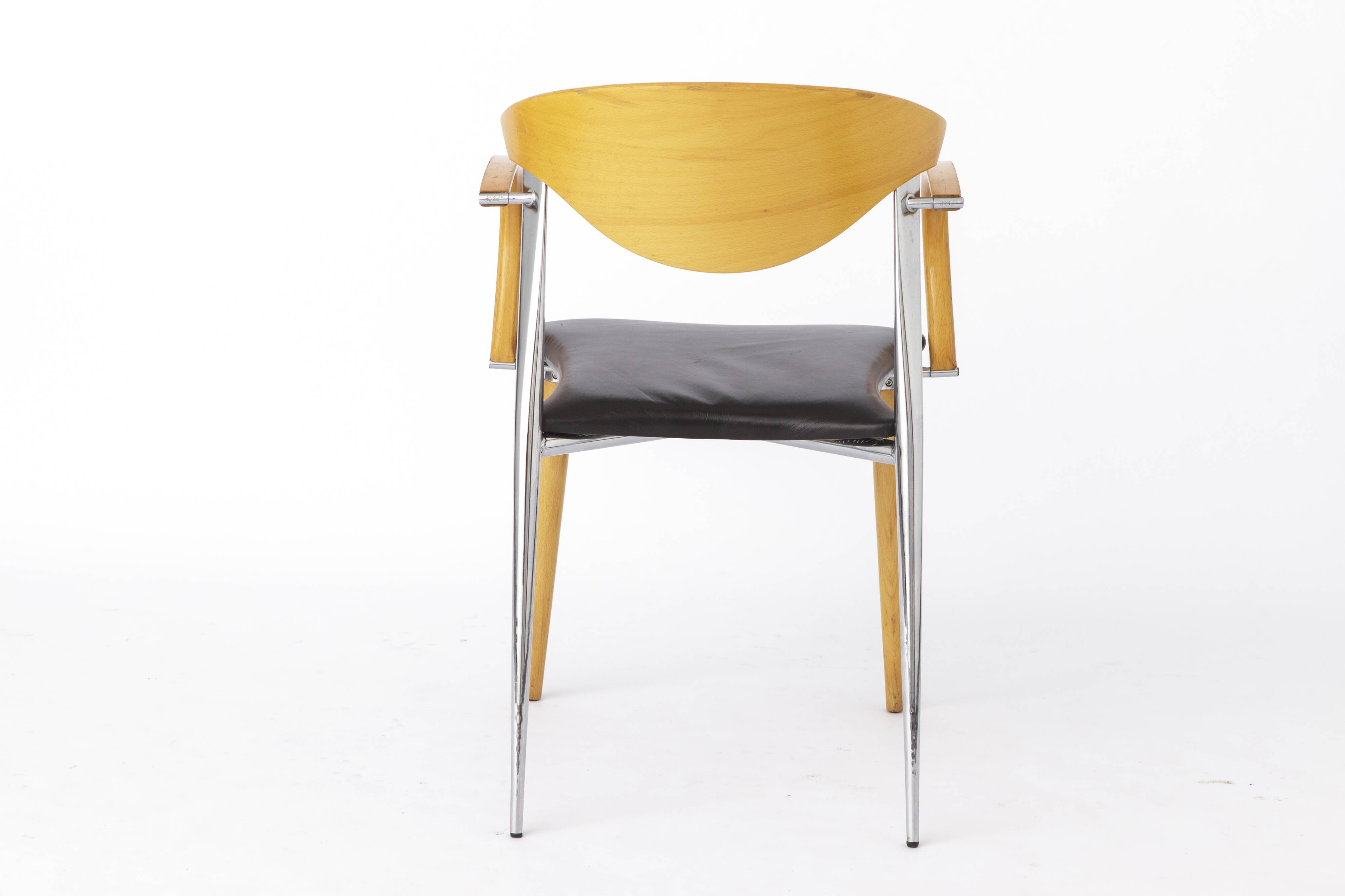 4 Chaises Vintage 1980, par Capdell, Espagne, Modèle : Paco, Empilables