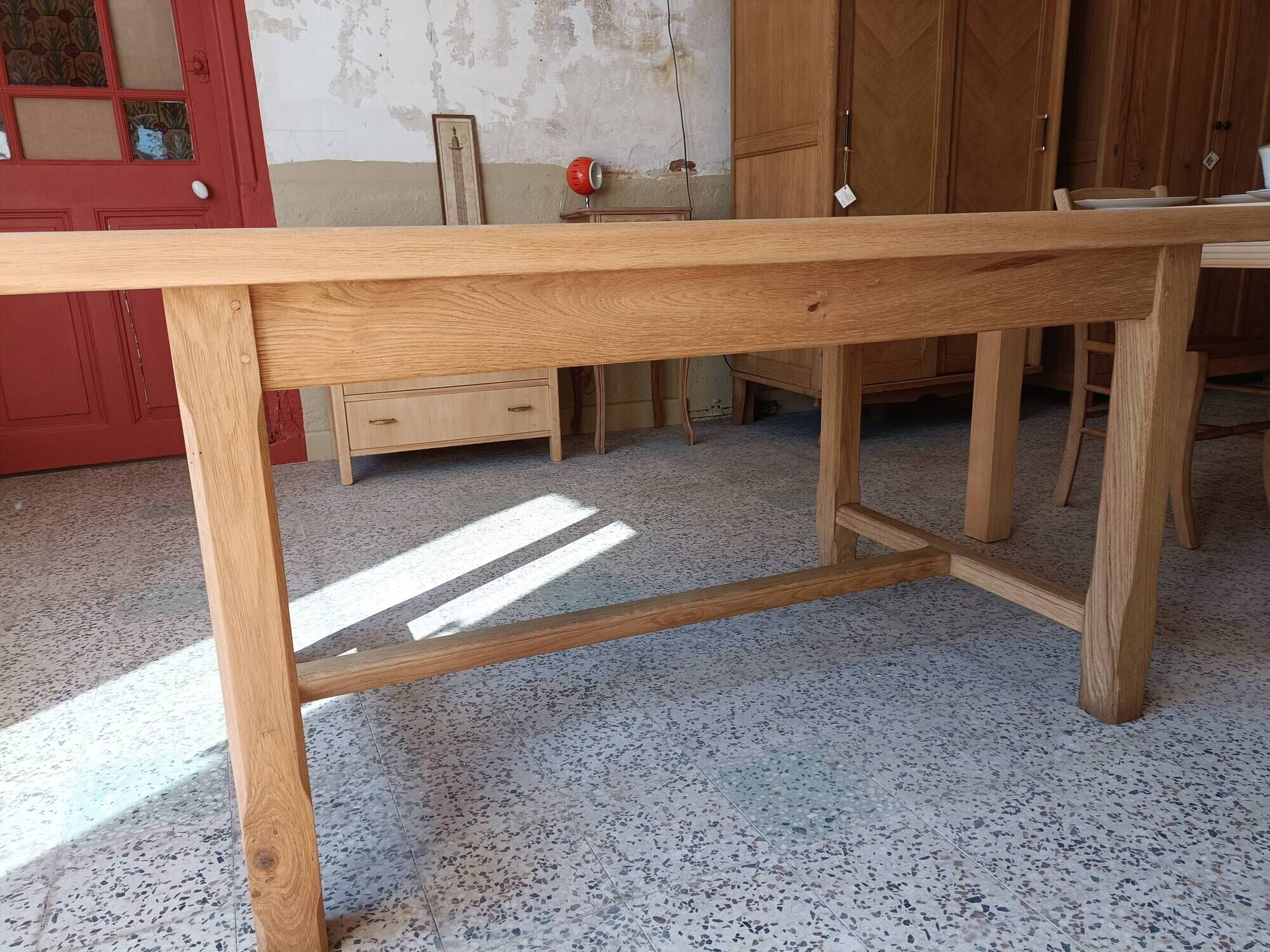 Renovated solid oak farmhouse table