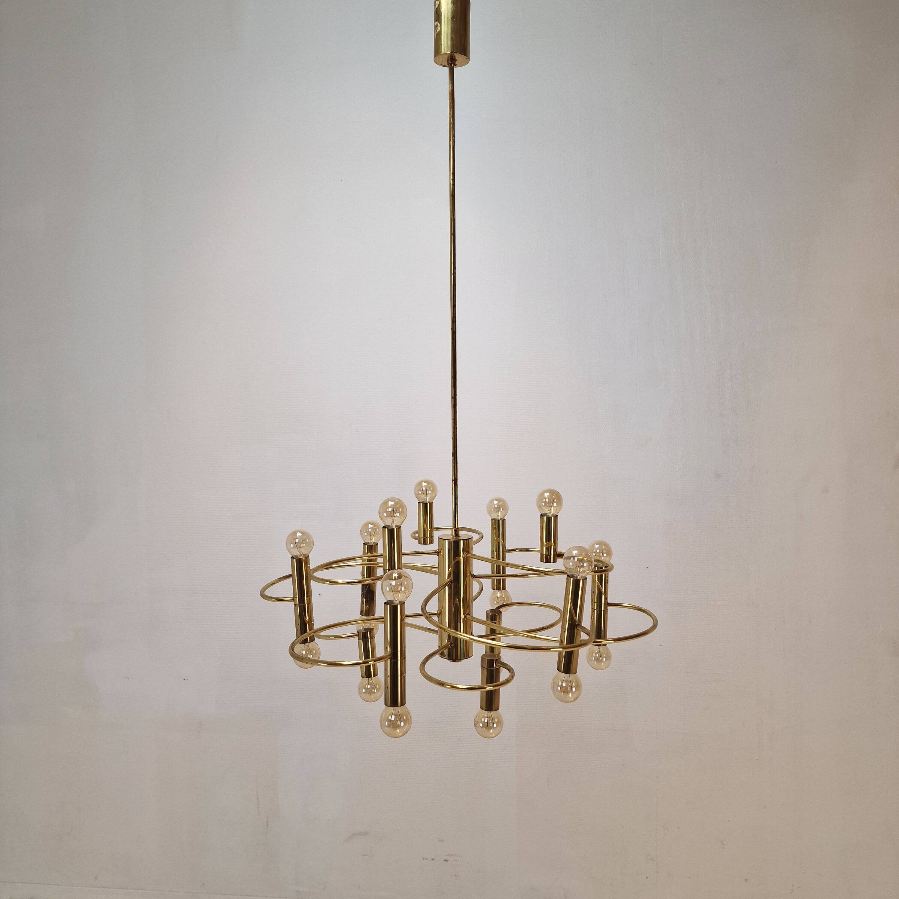 Lustre vintage conçu par  Sciolari, 1970