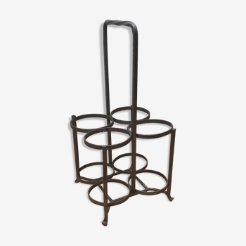 Vintage wrought iron bottle holder