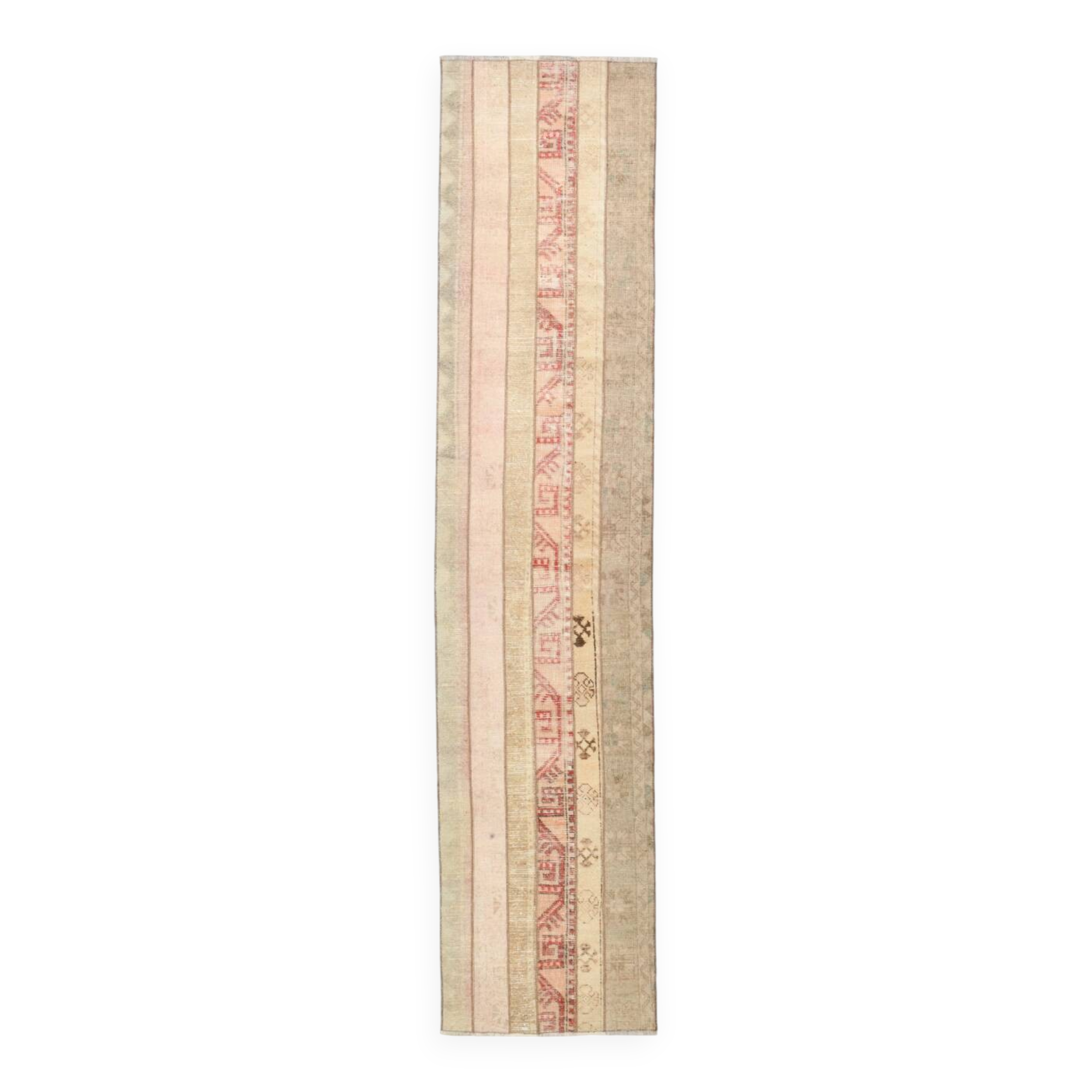 Tapis de couloir persan vintage beige