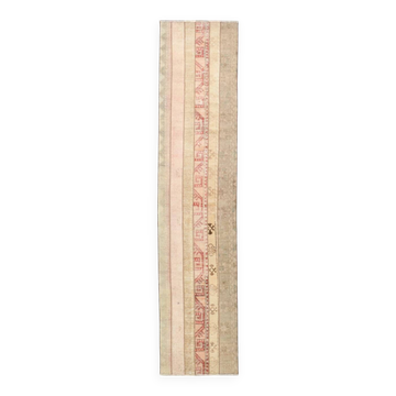 Vintage Light Brown Beige Persian Runner Rug, 70x316Cm