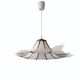 Large Modernist white acrylic hanging light lamp 1970s