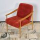 Fauteuil vintage avec repose-pieds Tchécoslovaquie années 1960