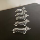 Porte couteaux teckels transparents