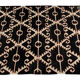 Black and cream kilim rug afghan wool rug 183x229cm