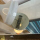 Lampe Opaline blanche forme de pion d’echec, Vintage