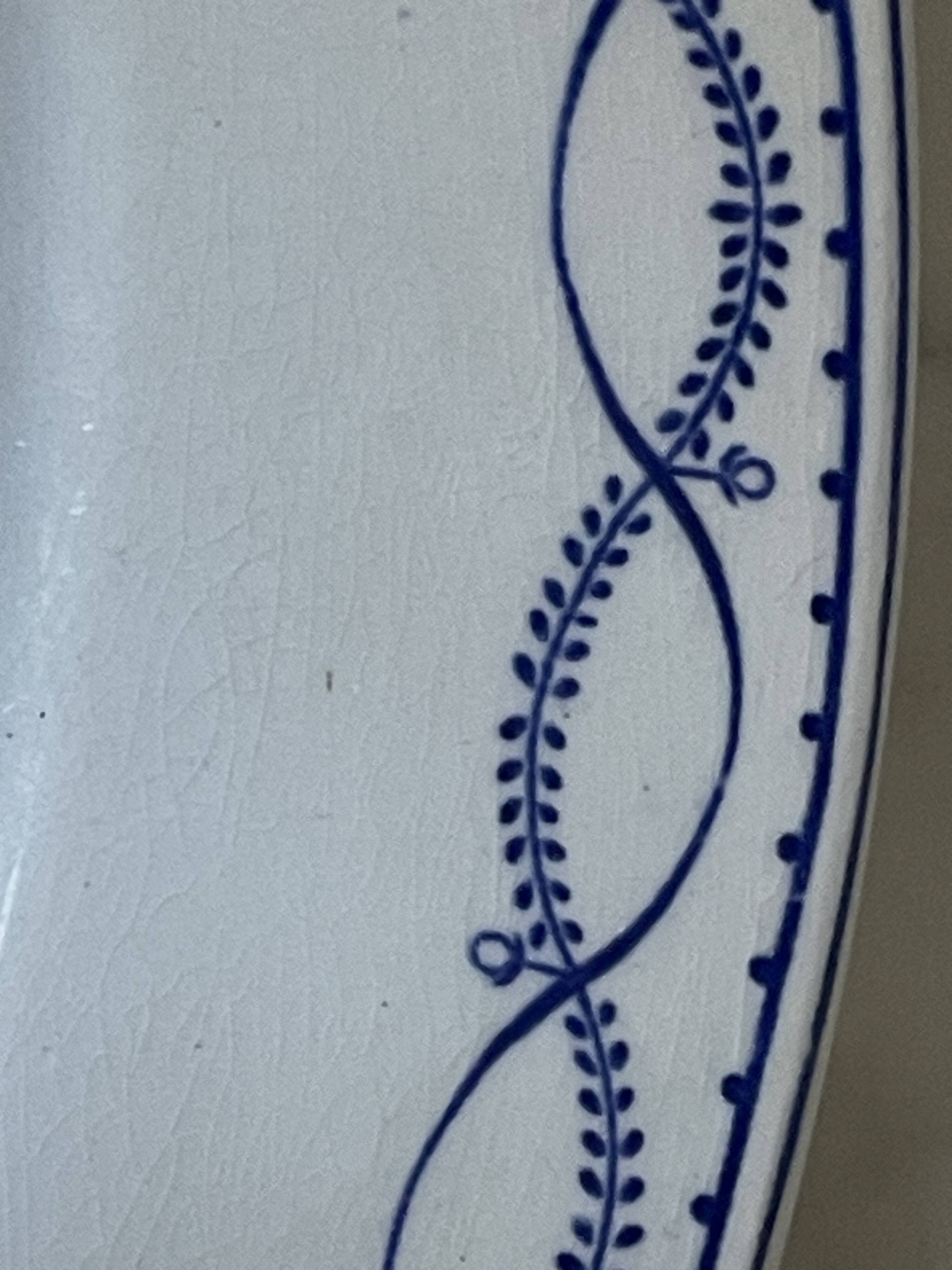 Pair of round dishes Boch La Louvière circa 1900