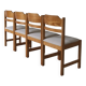 4 solid pine dining chairs | Sweden | 1960s