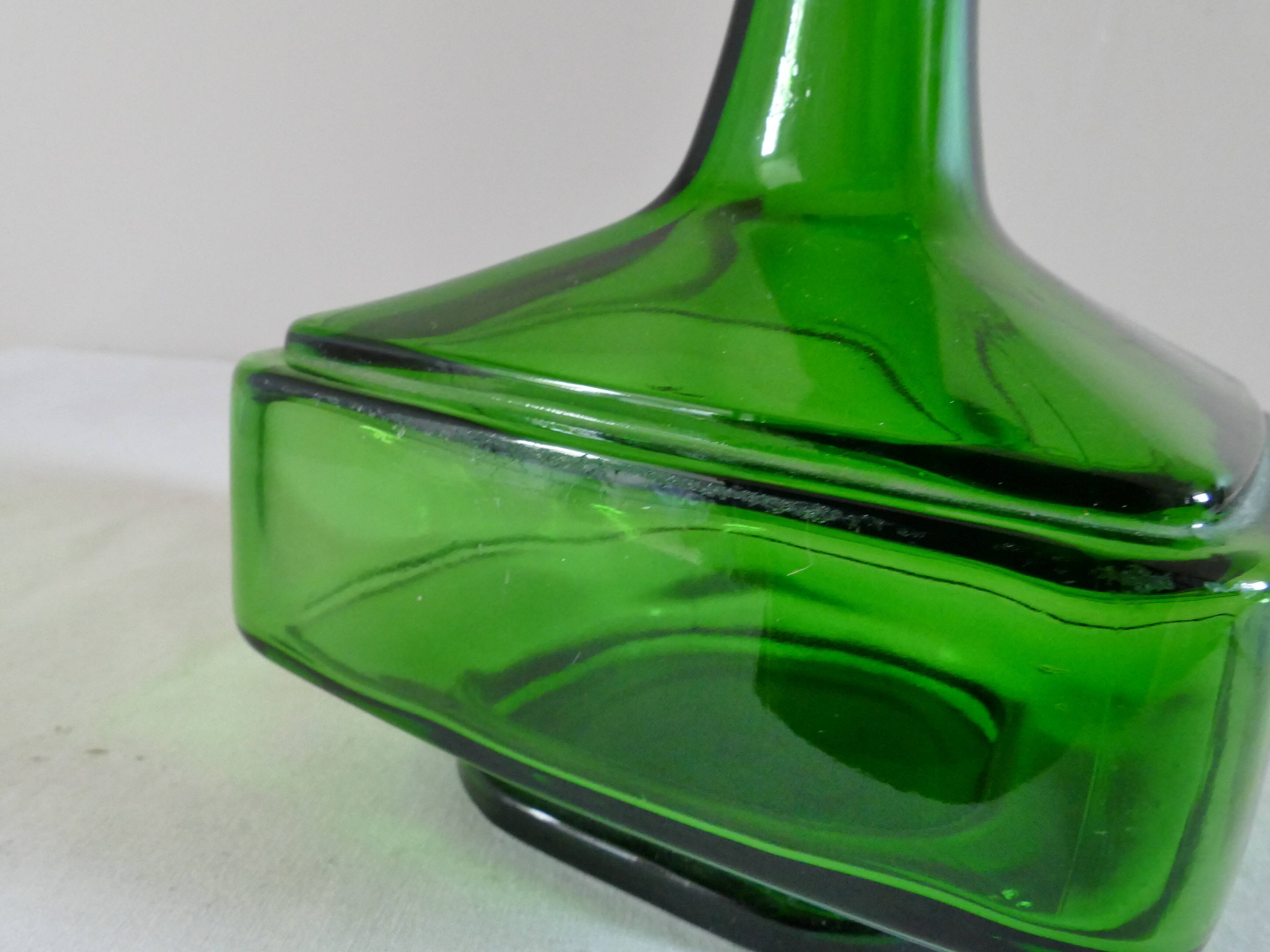 Green vintage sweet decanter