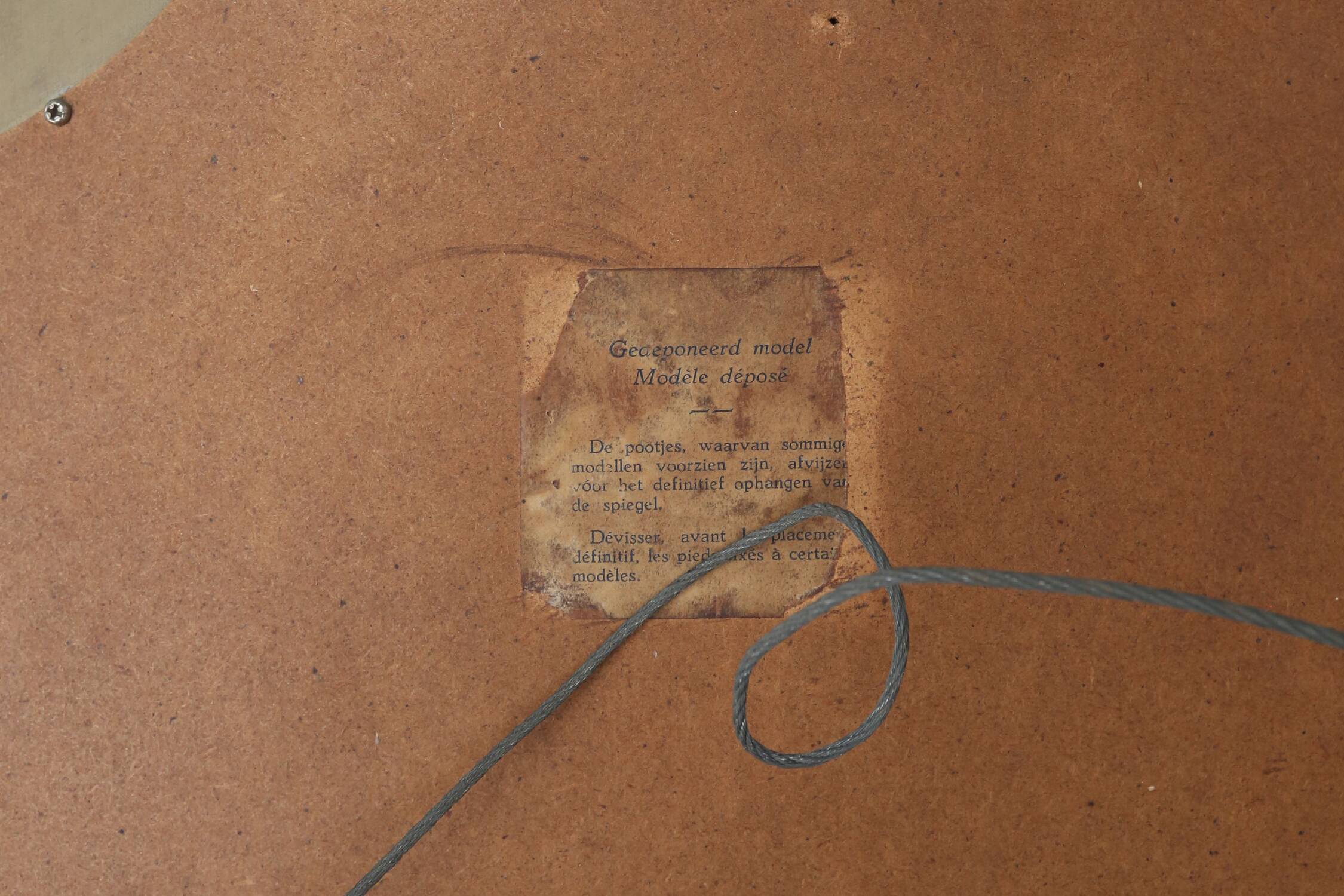 Baroque gilted wooden mirror, france 1950s