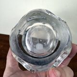 Val saint Lambert: stamped crystal vase circa 1960