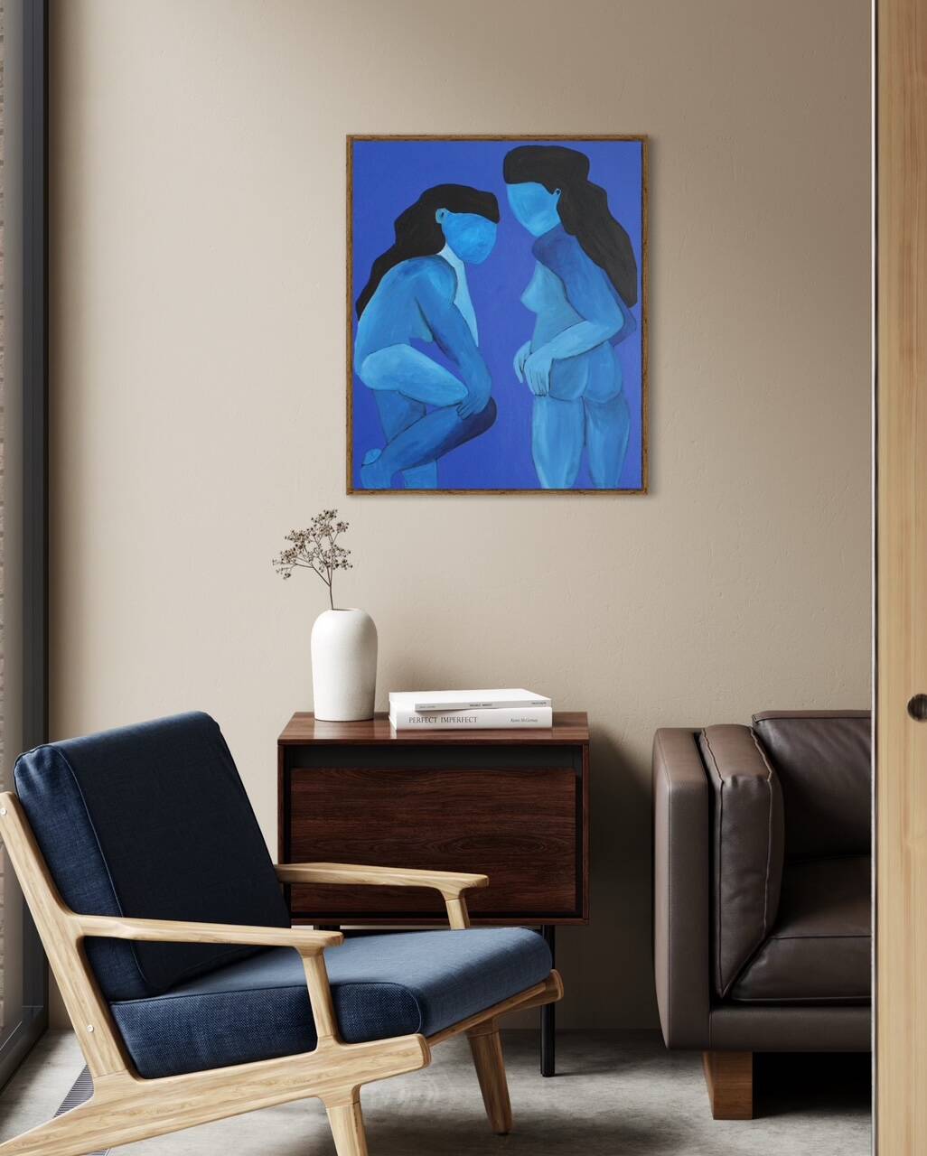 Femmes au bain de minuit ,toile unique par Bodasca