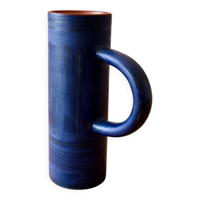 Vase en céramique bleue – Vallauris, XXᵉ siècle