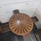 Bouillotte table in marquetry, signed Pagny Fils, Paris, early 20th century