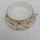 Lourioux Foecy porcelain tea set 12 cups, a sugar bowl and a crèmier