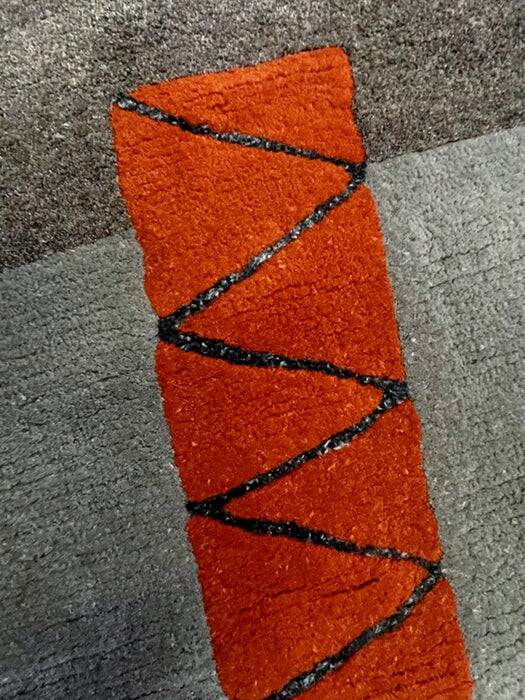 Tisca modernist hand-tufted wool rug France 1980s