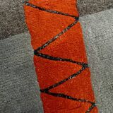 Tisca modernist hand-tufted wool rug France 1980s