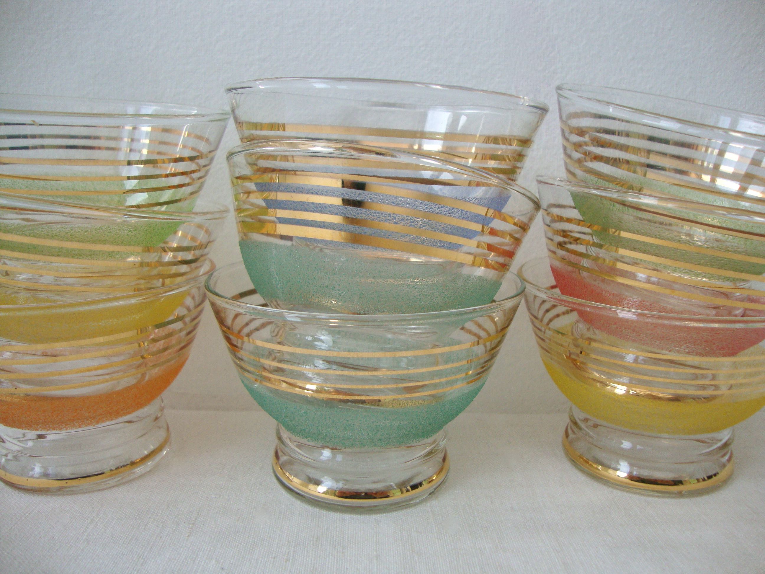 Set of 9 vintage dessert cups
