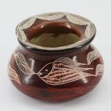 Empty ceramic fish bag