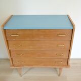 Vintage scandinavian style wooden dresser