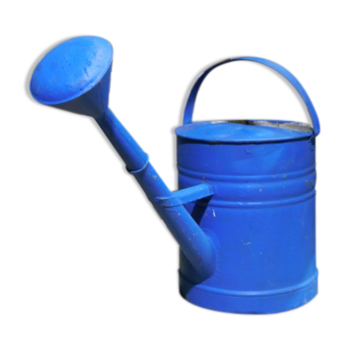 Blue zinc watering can