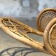 XXL vintage rattan garden armchair or deck chair