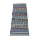 Kilim blue handmade carpets 95x195cm