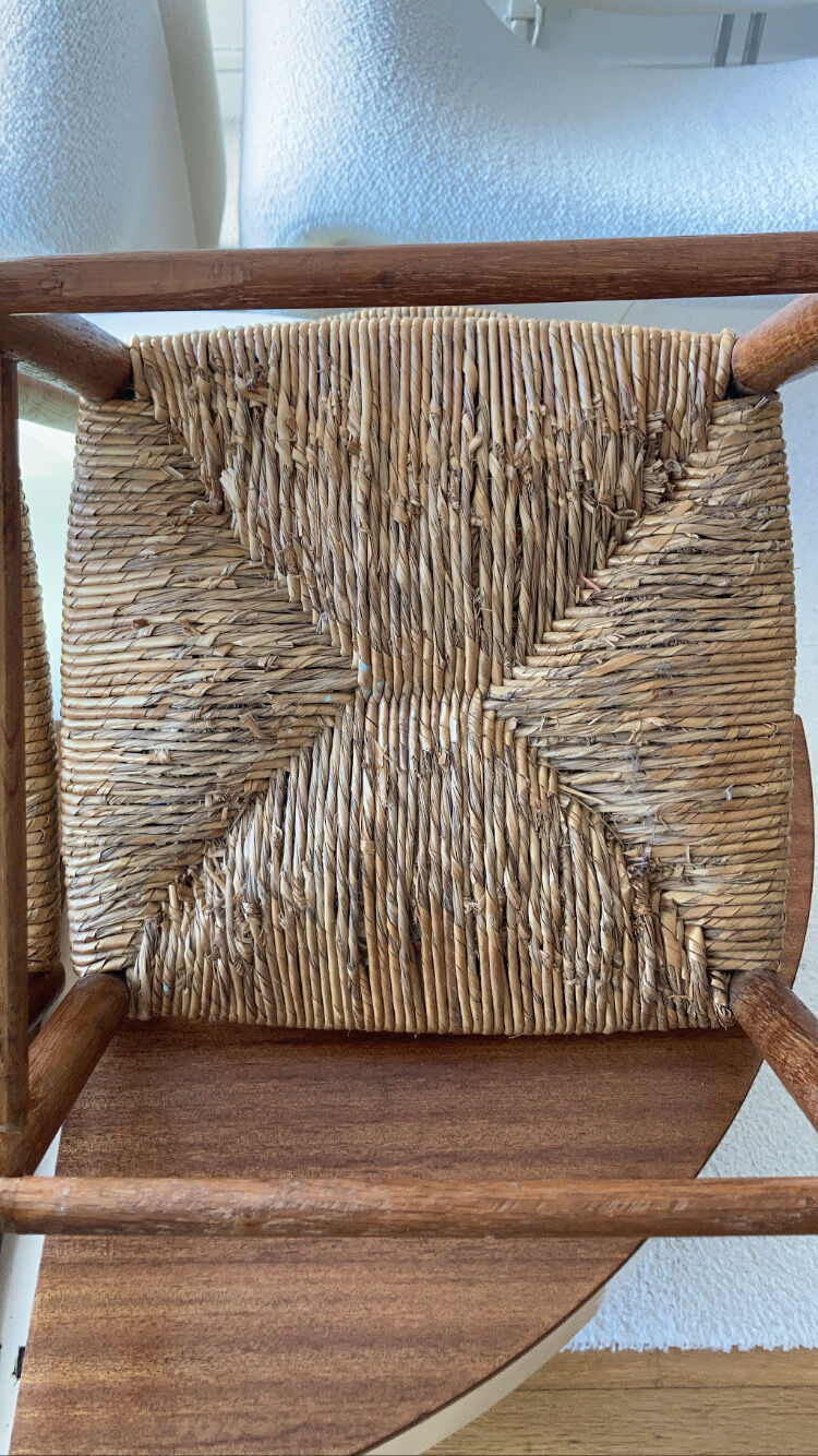 Pair chair child straw design 1950/1960